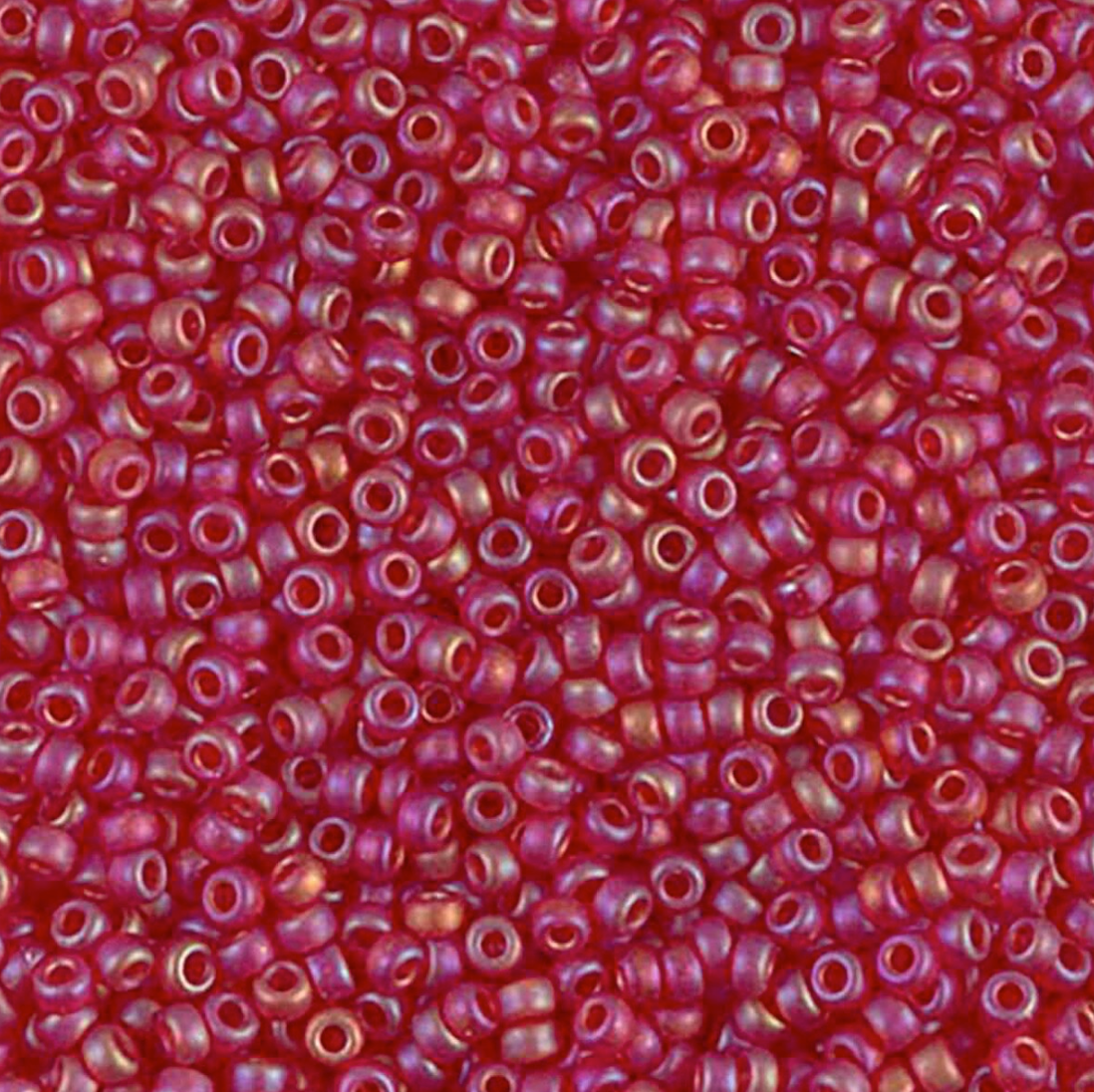 Matte Transparent Red AB 11-0141FR Miyuki 11/0 Round Japanese Seed Beads 20 grams
