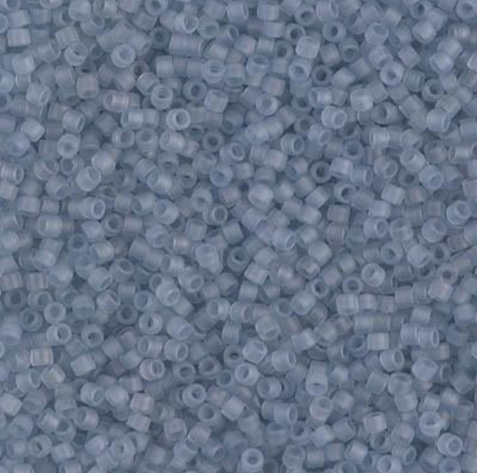 Matte Transparent Shadow Grey DB381 Miyuki Delica 11/0 Japanese Cylinder Beads 10 grams