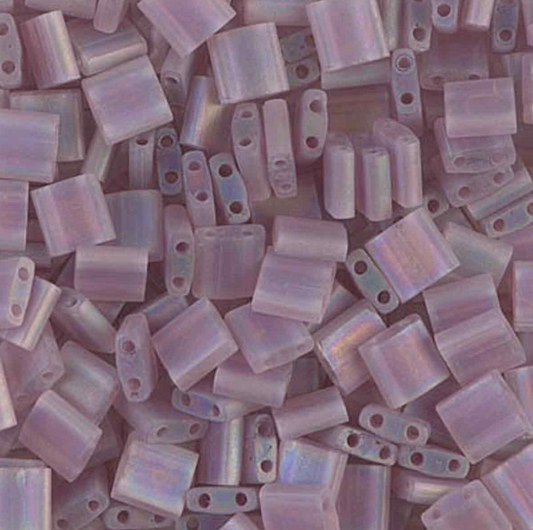 Matte Transparent Smoke Amy AB Miyuki Tila Beads 7.2 gram in tube