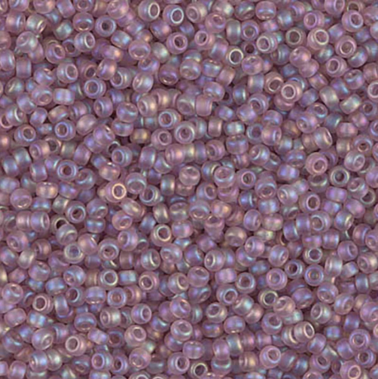 Matte Transparent Smoky Amethyst AB 11-0142FR Miyuki 11/0 Round Japanese Seed Beads 20 grams