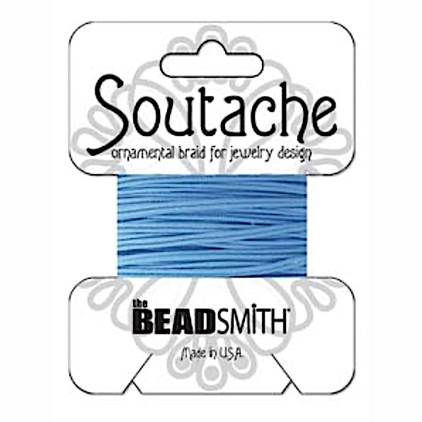 Medium Blue 3mm Rayon Soutache Cord 3 yards