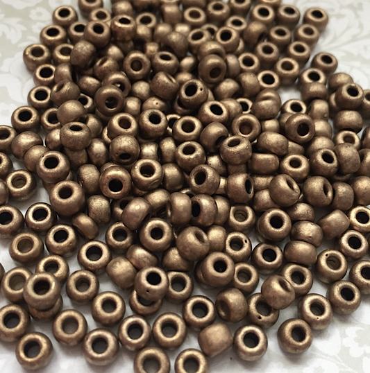 Metallic Matte Bronze 6-1255 Miyuki 6/0 Round Japanese Seed Beads - 20 grams
