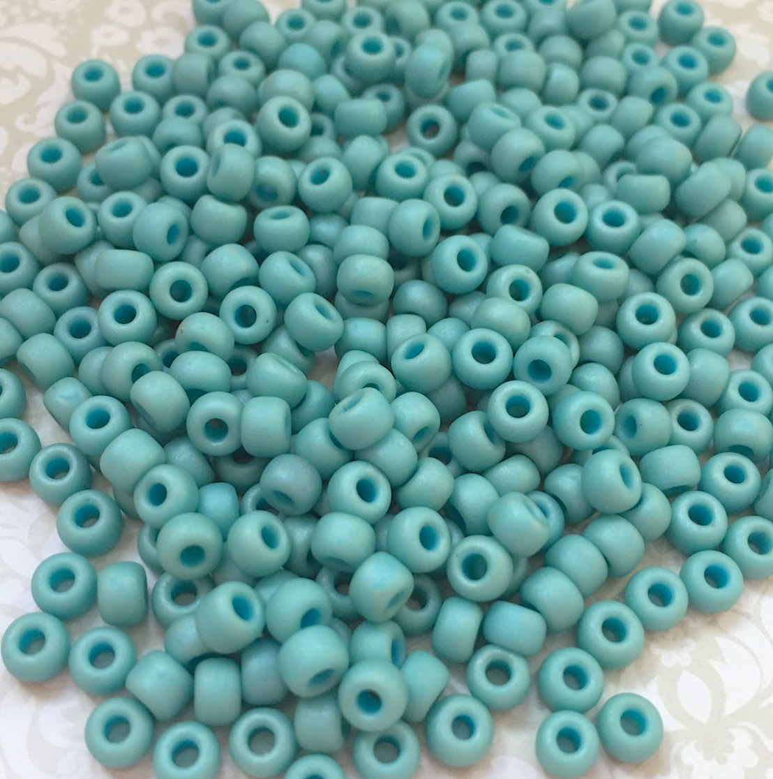 Metallic Matte Turquoise 6-1251 Miyuki 6/0 Round Japanese Seed Beads - 20 grams