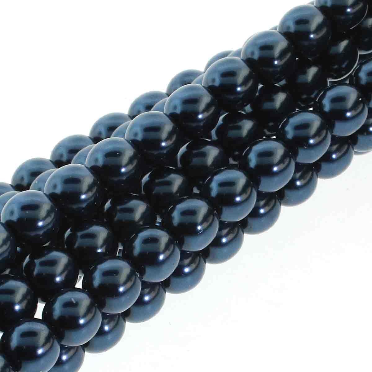 Montana Round Czech Glass Pearls 6mm Strand of 75 beads