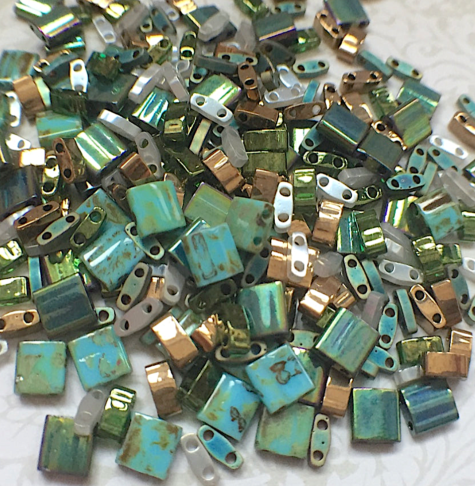 Mossy Glen Assorted Colours and Sizes of Tila Beads 8 grams