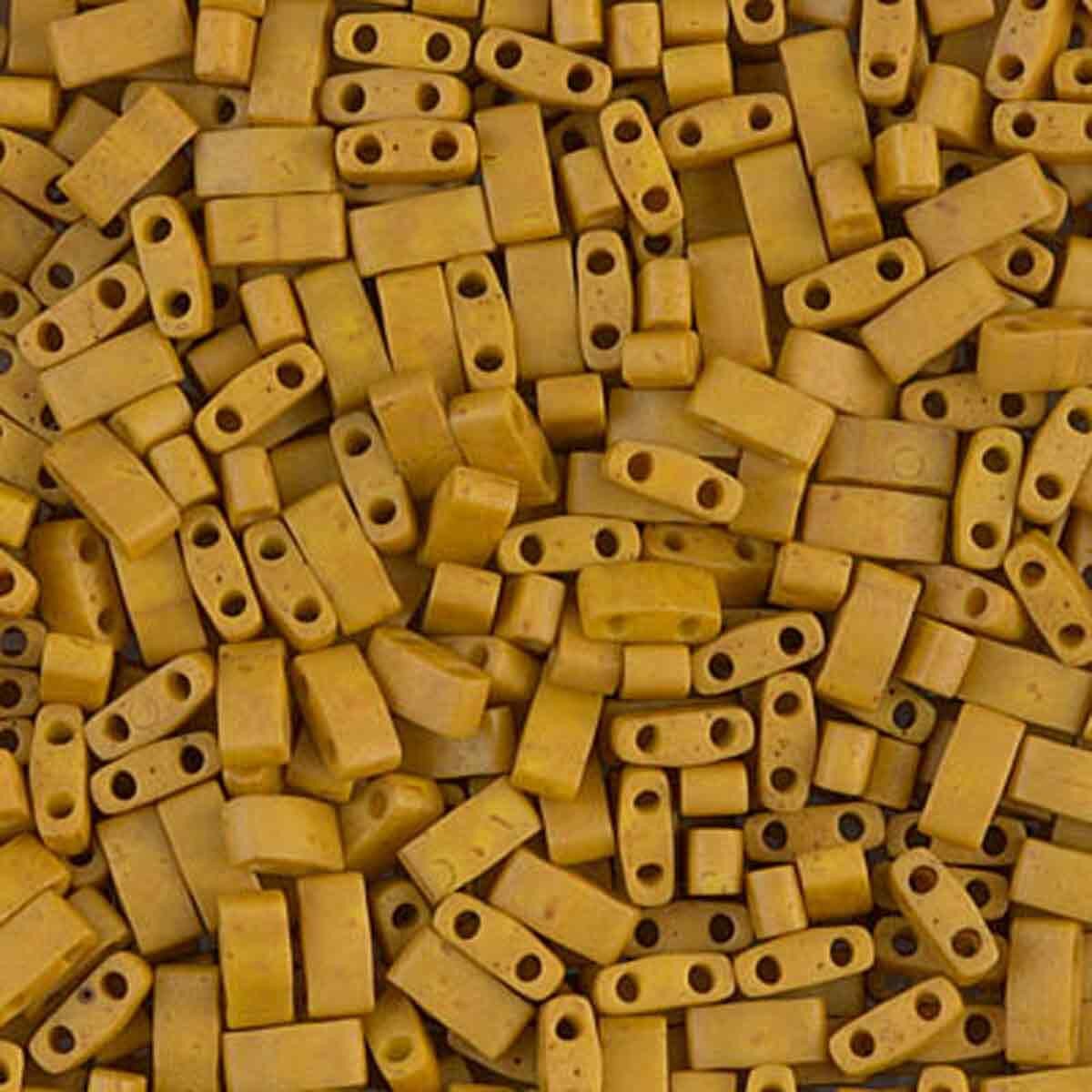 Mustard Miyuki Half Tila Beads - 8 grams