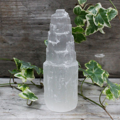 Natural Healing Selenite Tower - 15 cm