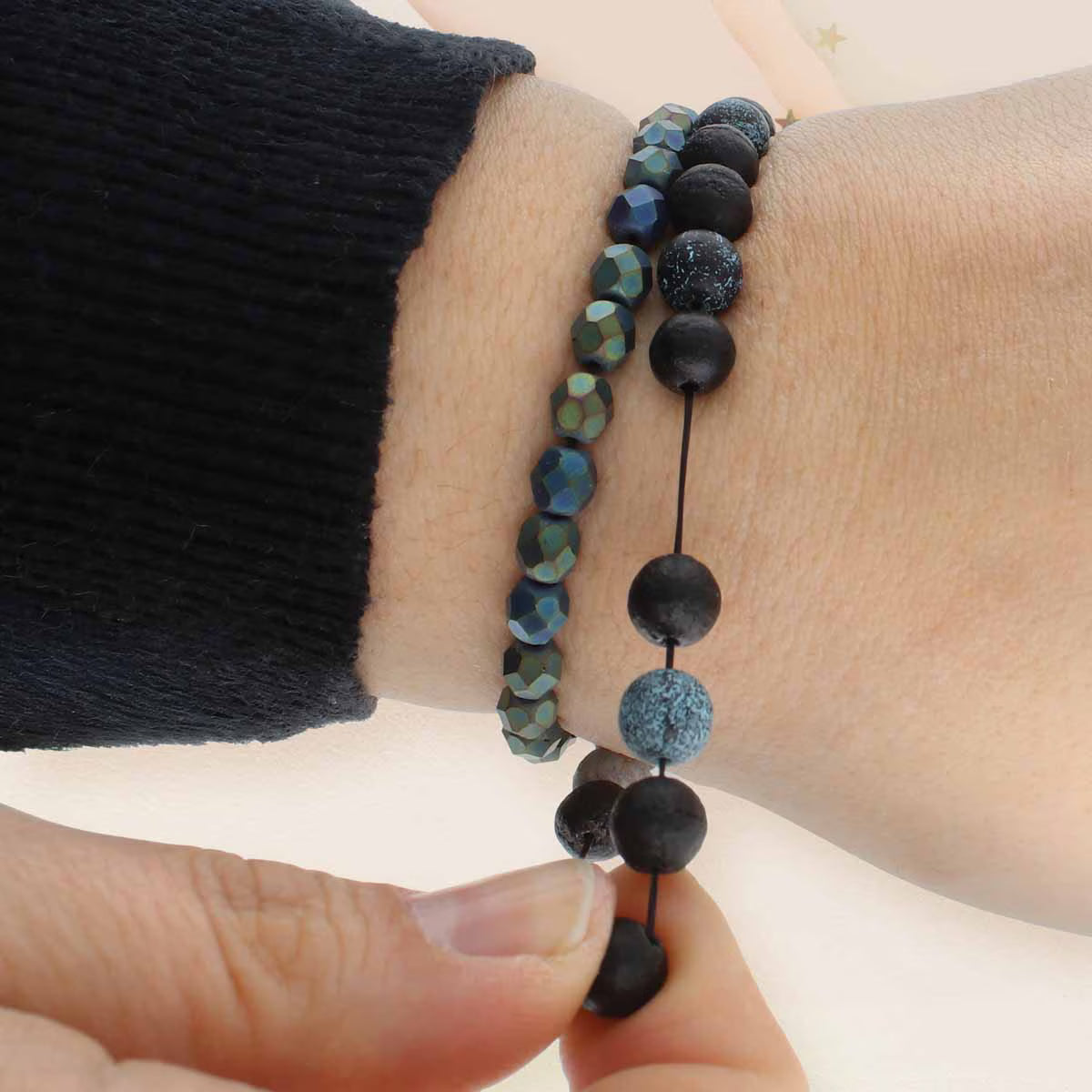 Black Opelon 0.7mm Elastic Thread Stretch Jewellery Cord 5 meters