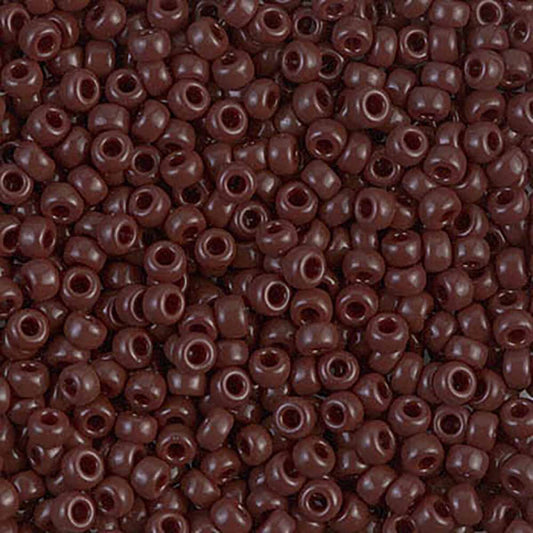 Opaque Chocolate 8-0409 Miyuki 8/0 Round Japanese Seed Beads 20 grams
