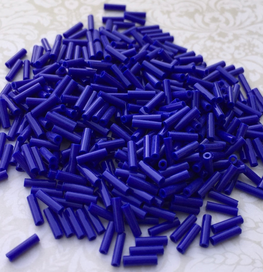 Opaque Cobalt 6mm Miyuki Bugle Beads BGL2-9414 - 10 grams