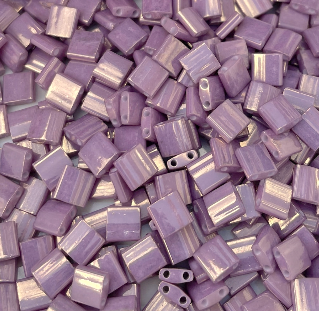 Opaque Dark Orchid Luster Miyuki Tila Beads 8 grams