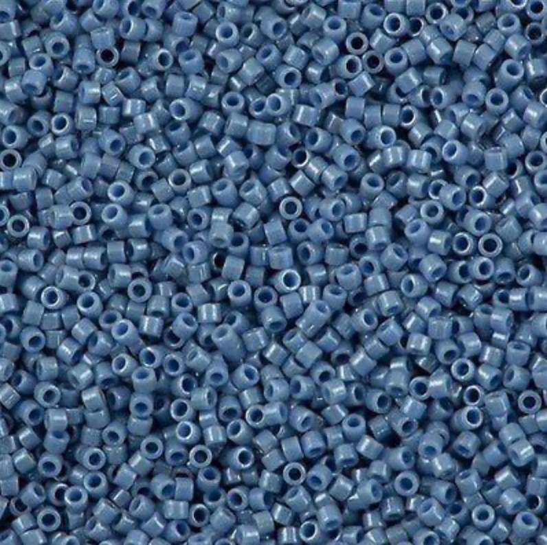 Opaque Denim Blue Luster DB266 Miyuki Delica 11/0 Japanese Cylinder Beads 10 grams