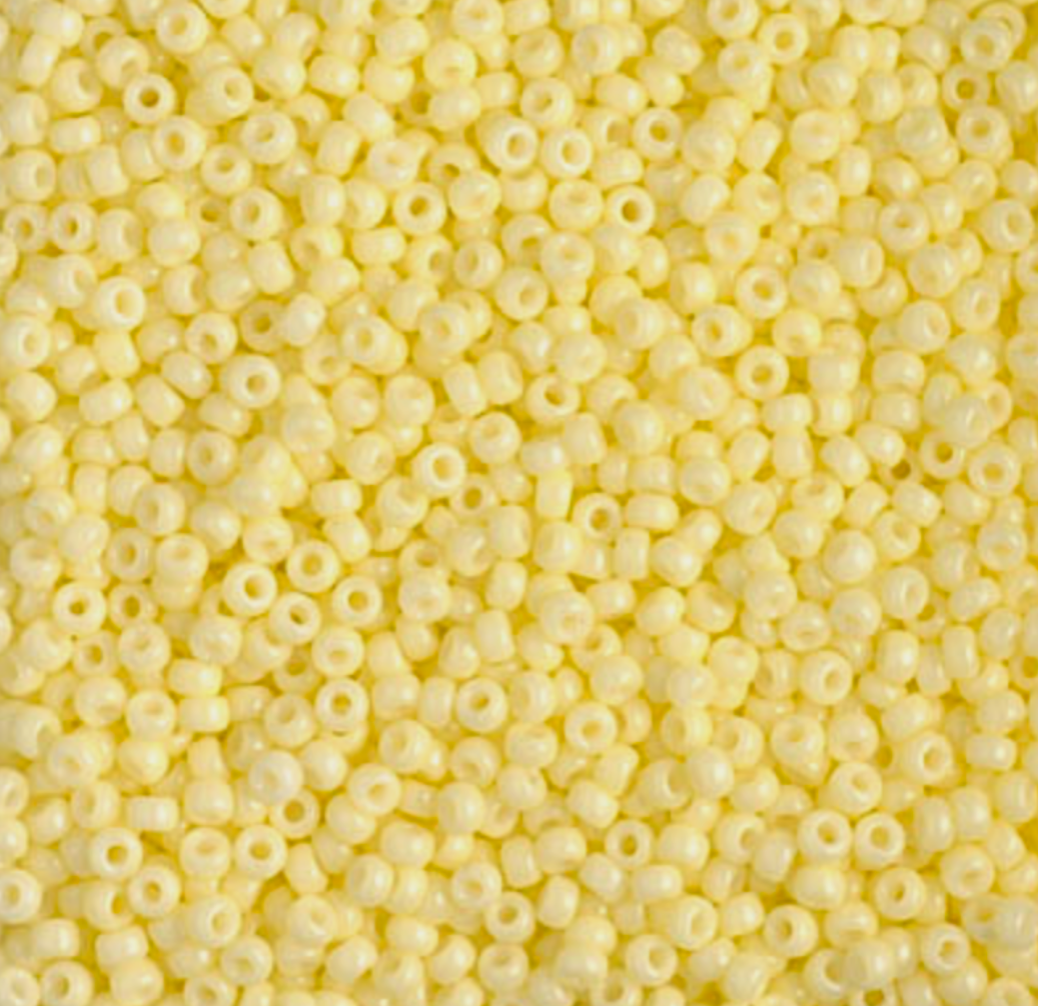 Opaque Dyed Pale Yellow Duracoat 11-4451 Miyuki 11/0 Round Japanese Seed Beads 20 grams
