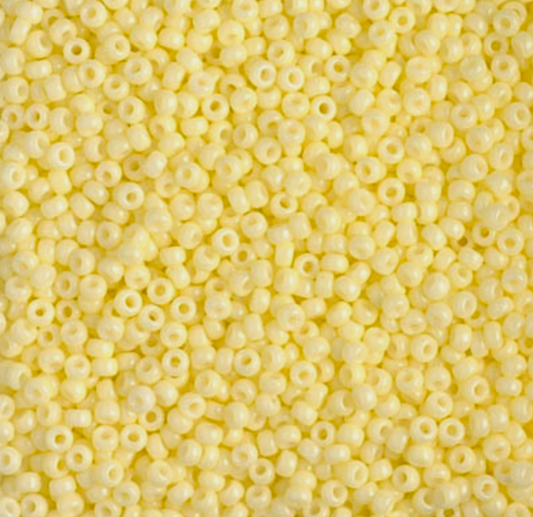 Opaque Dyed Pale Yellow Duracoat 11-4451 Miyuki 11/0 Round Japanese Seed Beads 20 grams
