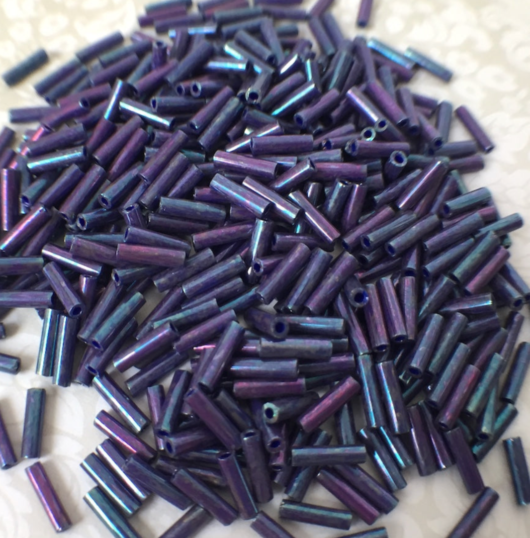 Opaque Eggplant Luster 6mm Miyuki Bugle Beads BGL2-91899 - 10 grams