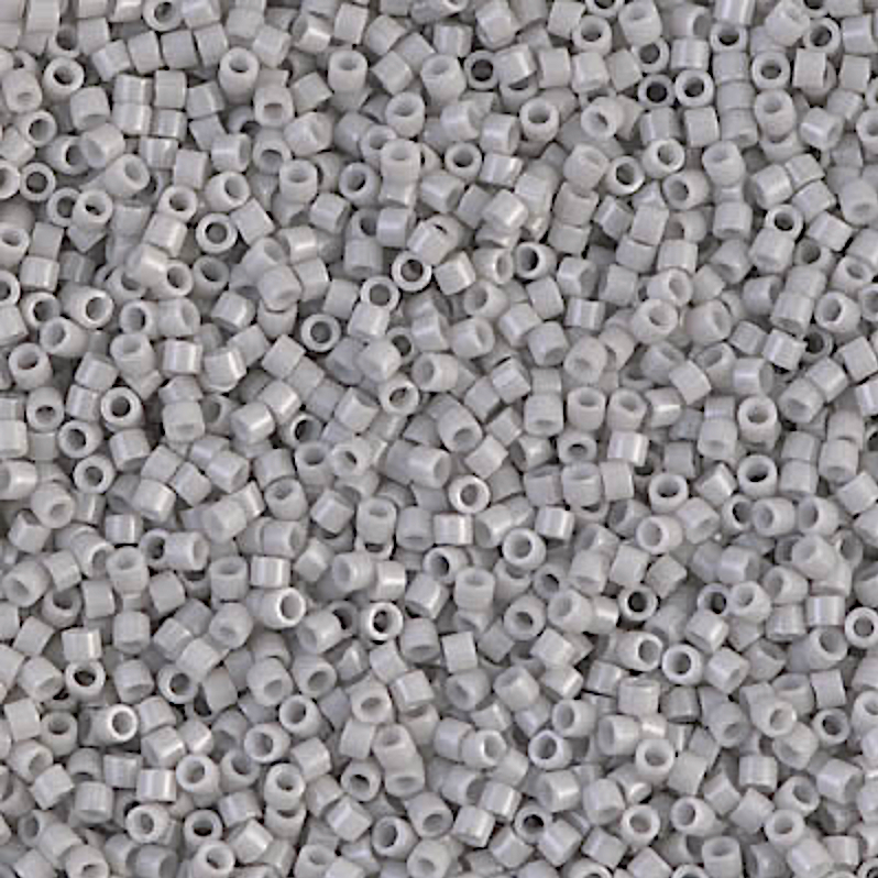 Opaque Light Smoke DB1498 Miyuki Delica 11/0 Japanese Cylinder Beads 10 grams