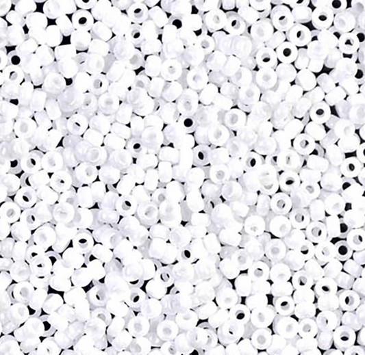 Opaque White 11-0402 Miyuki 11/0 Round Japanese Seed Beads 20 grams