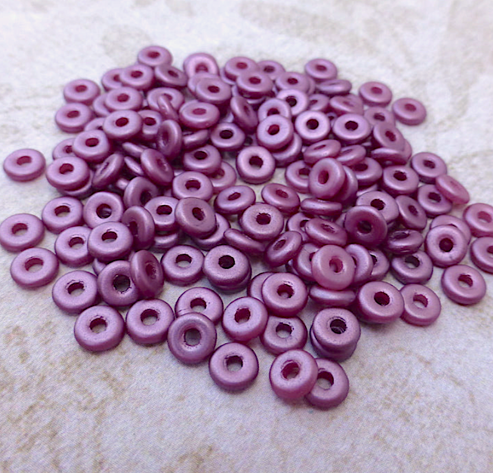 Pastel Burgundy Czech Glass Zero Beads Spacer Beads 10 grams