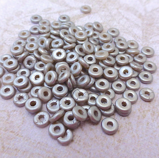 Pastel Light Brown Czech Glass Zero Beads Spacer Beads 10 grams