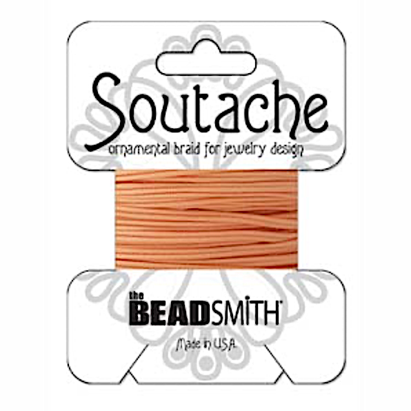 Peach 3mm Rayon Soutache Cord 3 yards