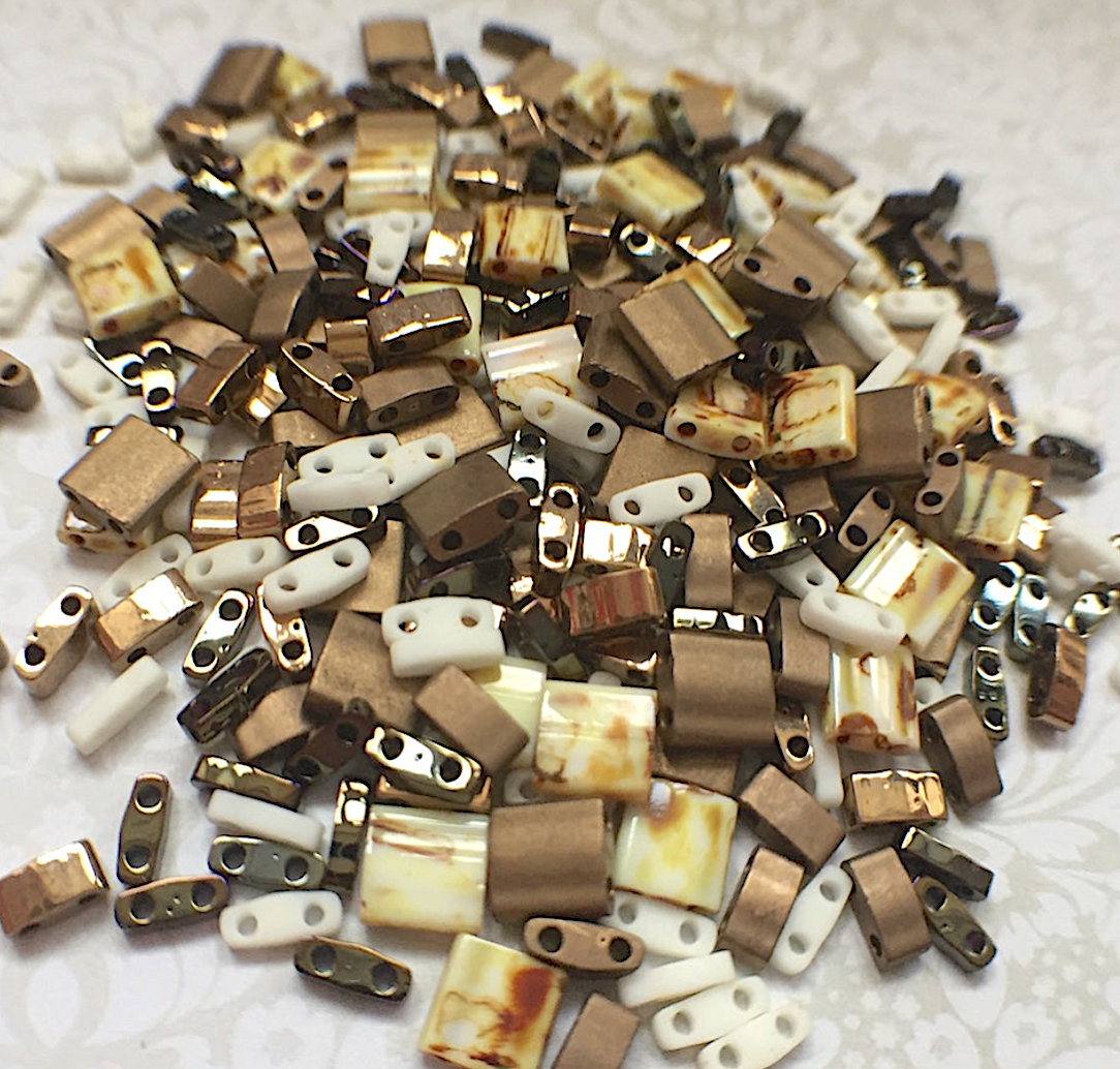 Pebbles Assorted Colours and Sizes of Tila Beads 8 grams