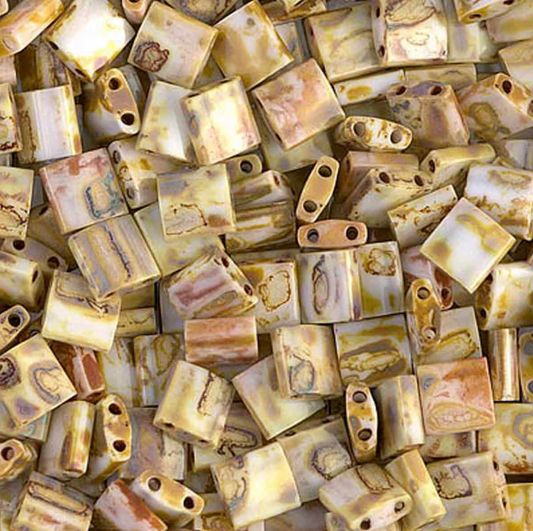 Picasso Canary Yellow Matte Miyuki Tila Beads 8 grams