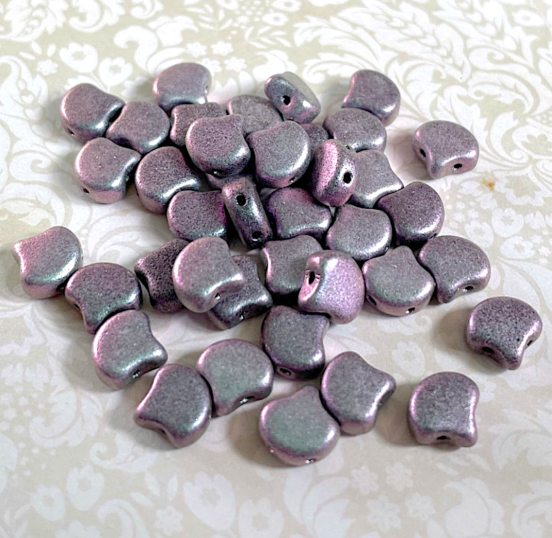 Polychrome Mix Berry Ginko Duo Beads by Matubo - 10 grams