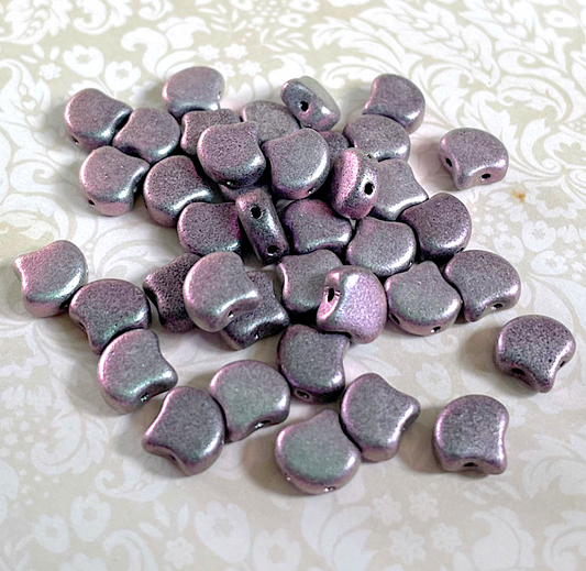 Polychrome Mix Berry Ginko Duo Beads by Matubo - 10 grams