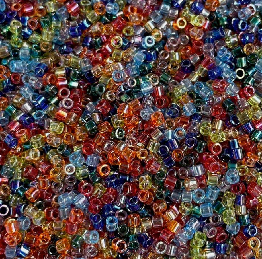 Rainbow AB Mix DBM-mix17 Miyuki Delica 10/0 Japanese Cylinder Beads 10 grams