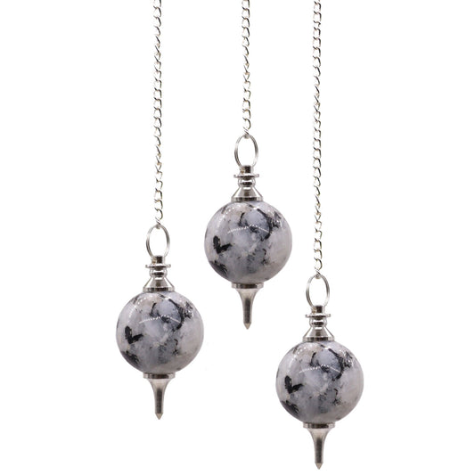 Rainbow Moonstone Sphere Pendulum - One Pendant