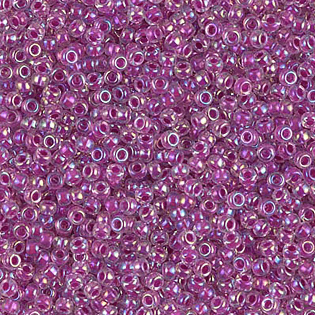 Raspberry Lined Crystal AB 11-0264 Miyuki 11/0 Round Japanese Seed Beads 20 grams