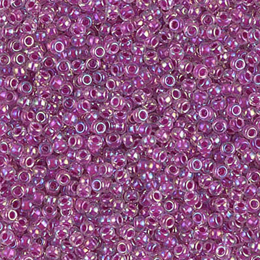 Raspberry Lined Crystal AB 11-0264 Miyuki 11/0 Round Japanese Seed Beads 20 grams