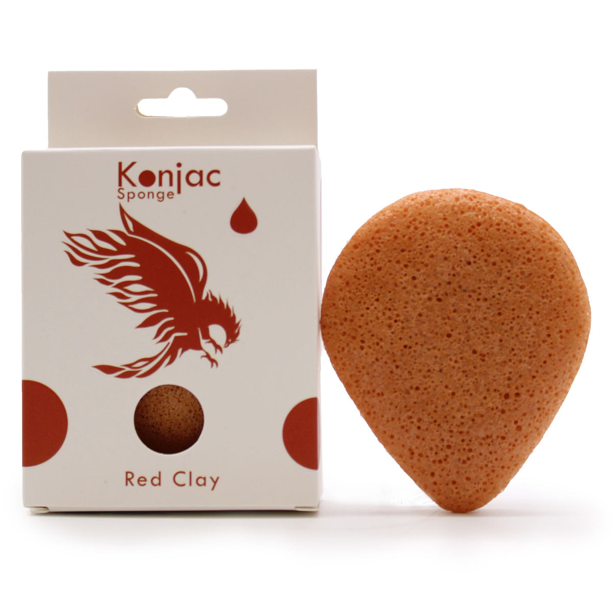 Rejuvenating Red Clay Teardrop Konjac Sponge