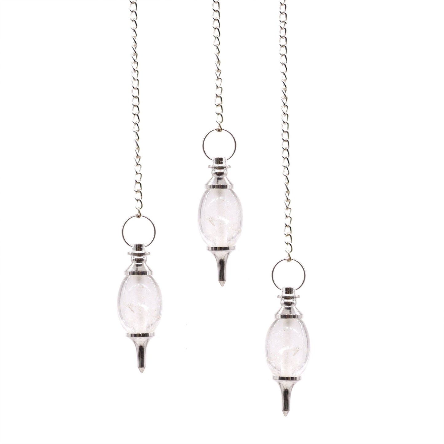Rock Quartz Lingam Shaped Gemstone Pendulum