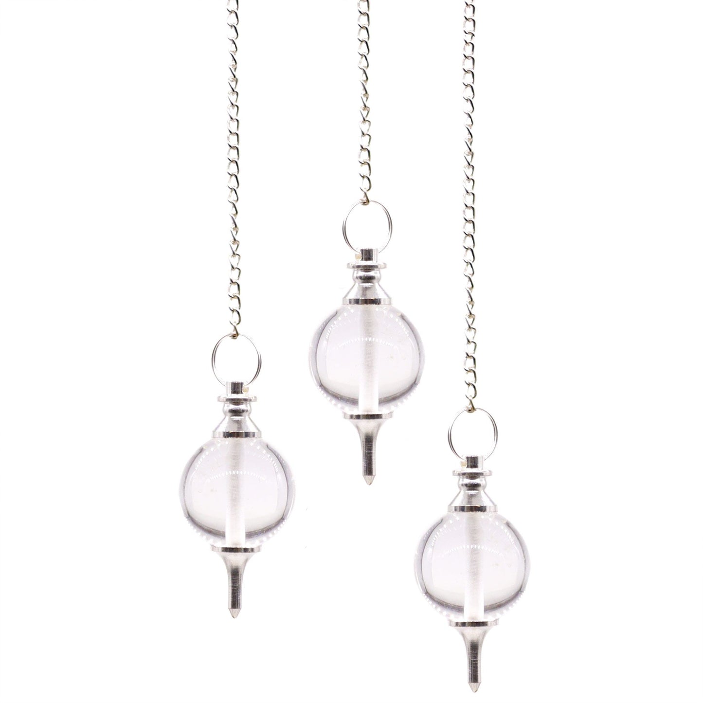 Rock Quartz Sphere Pendulum - One Pendant