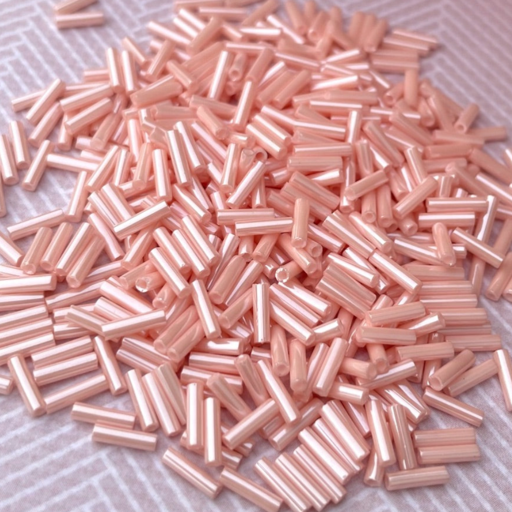 Rose Ceylon 6mm Miyuki Bugle Beads BGL2-93373 - 10 grams