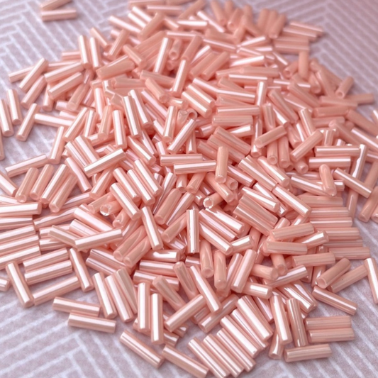 Rose Ceylon 6mm Miyuki Bugle Beads BGL2-93373 - 10 grams
