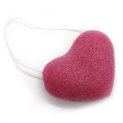 Rose Konjac Heart Sponge