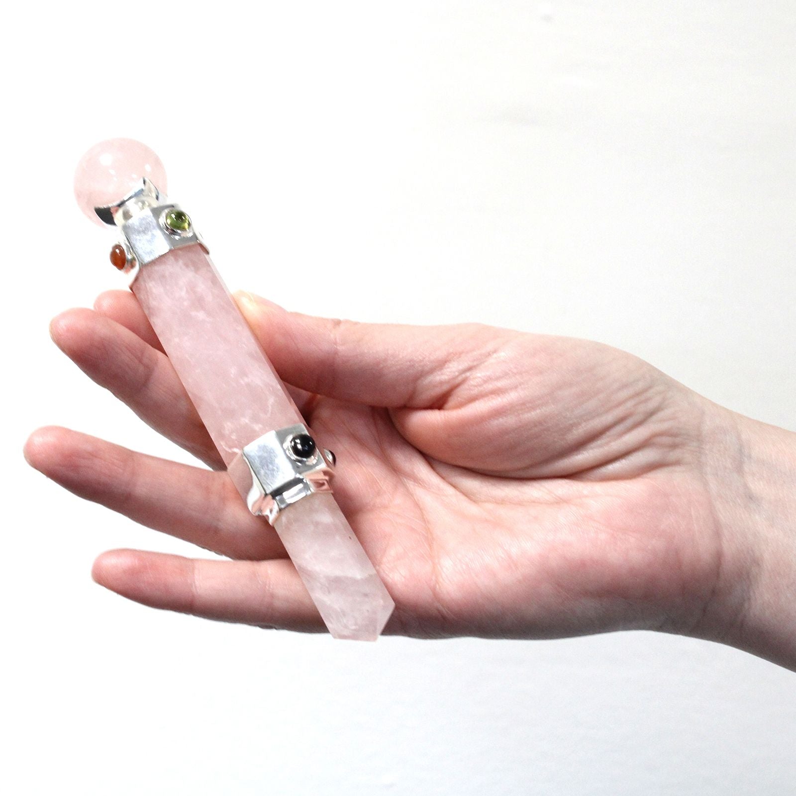 Rose Quartz Hexagonal Crystal Healing Wand