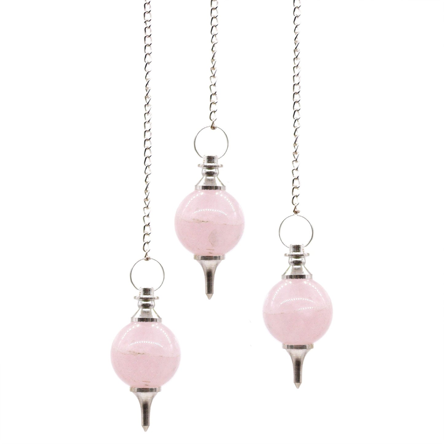 Rose Quartz Sphere Pendulums