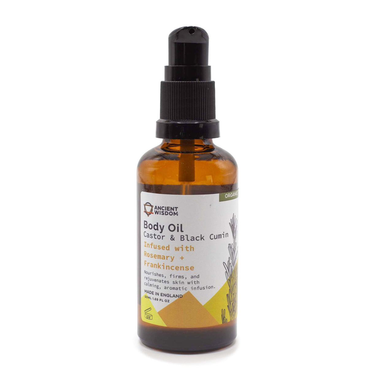 Rosemary & Frankincense Organic Body Oil 50ml
