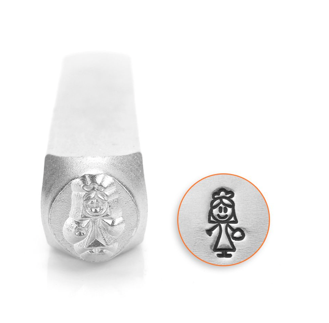 SC159-V-7mm Stick Bride 7mm Design Stamp for Metal Stamping by ImpressArt