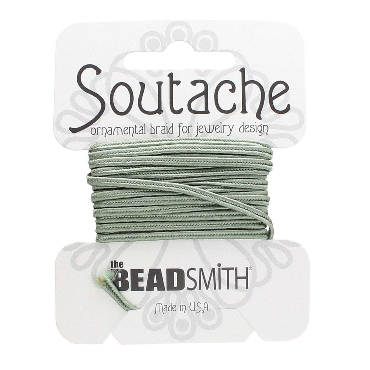 Sage 3mm Rayon Soutache Cord 3 yards