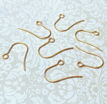 Gold Colour Stainless Steel Ear Wire Ear Hooks Earring Findings Pack of 20