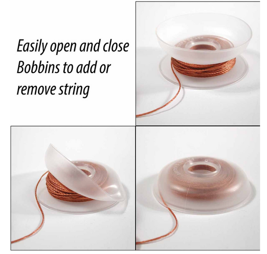 Small 48mm Kumihimo Silicone Bobbins Pack of 2