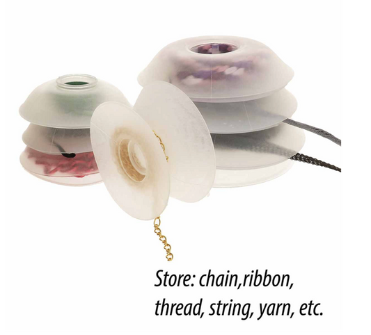 Large 67 mm Kumihimo Silicone Bobbins Pack of 2