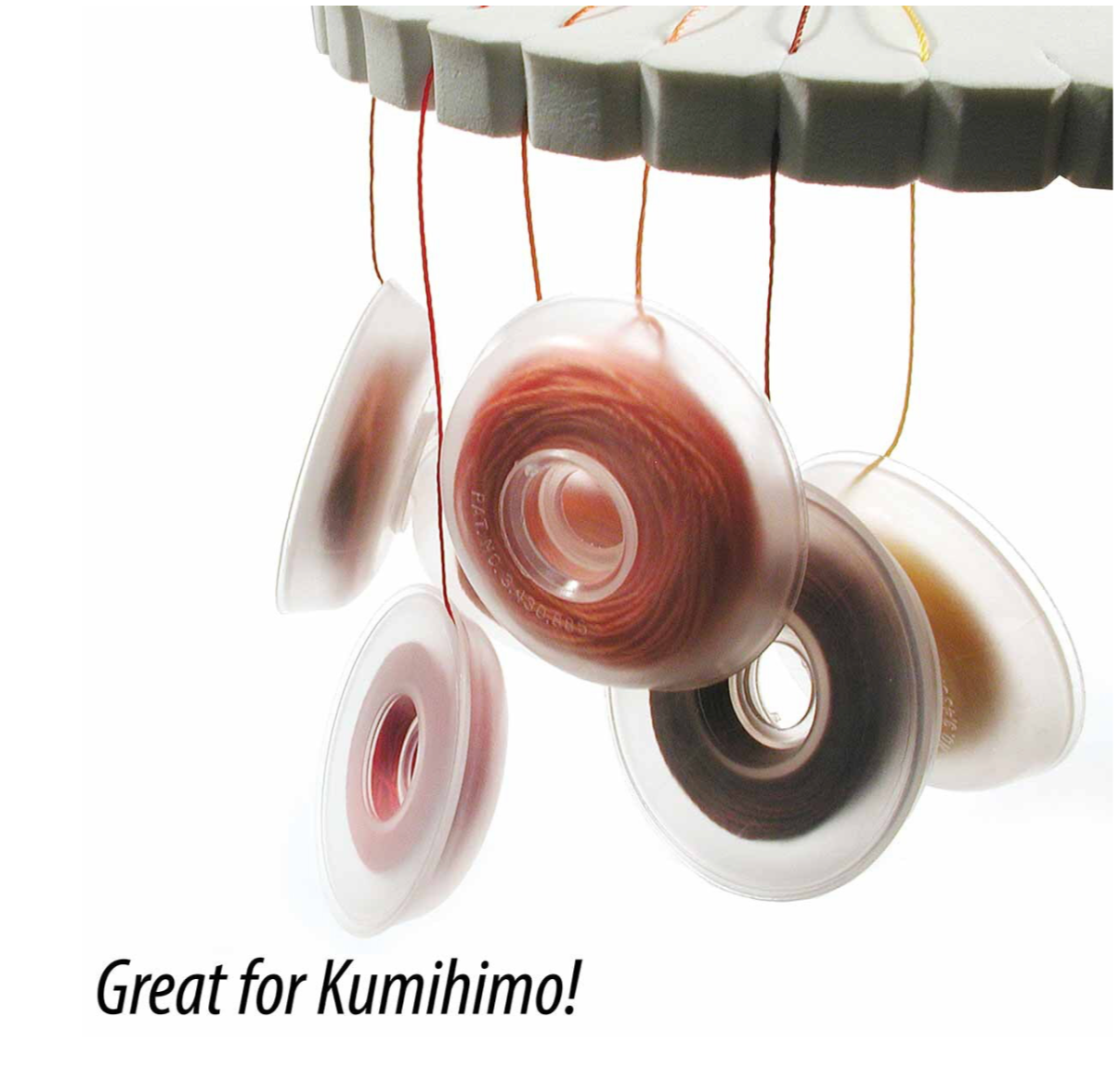 Large 67 mm Kumihimo Silicone Bobbins Pack of 2