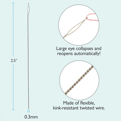 Fine Collapsible Eye Needles Basic Elements Pack of 4
