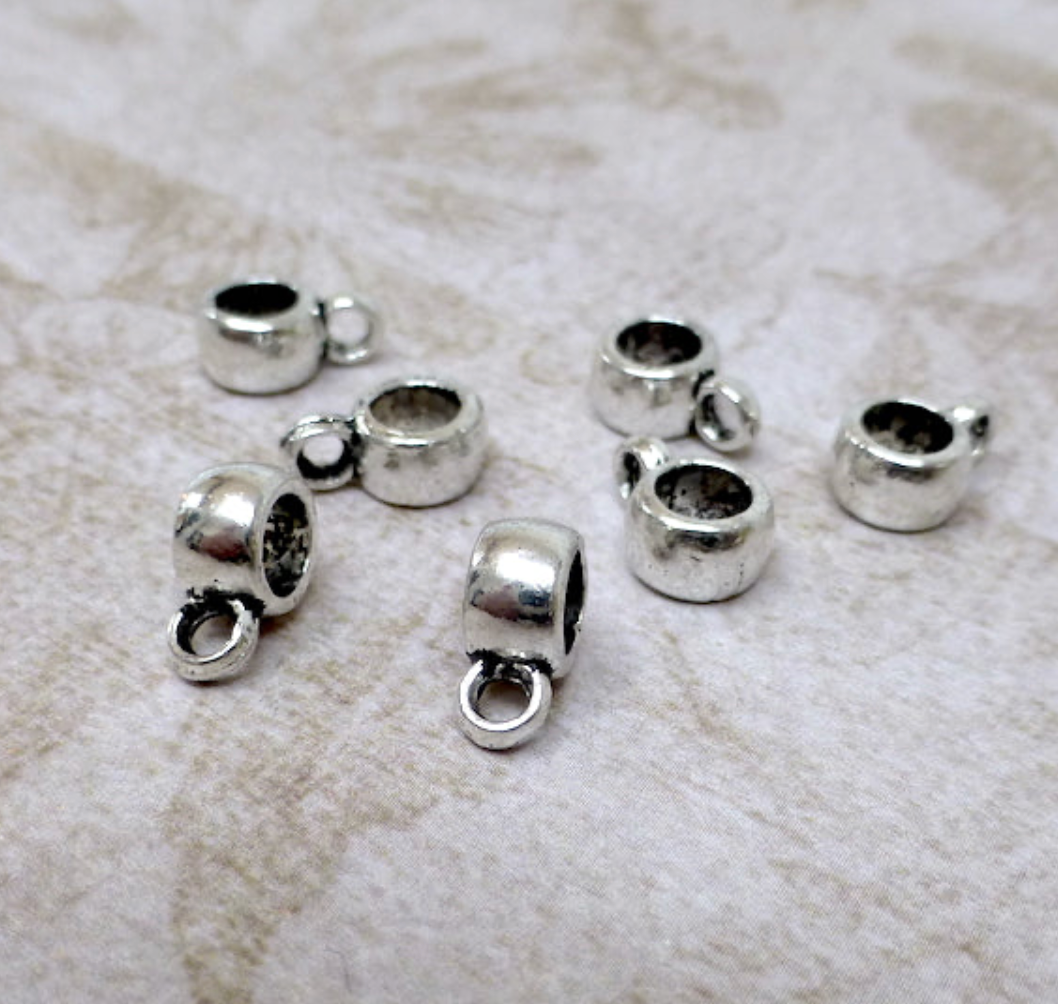 Silver Tone Smooth Cup Bail - Pack of 20