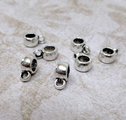 Silver Tone Smooth Cup Bail - Pack of 20